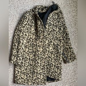 Misguided leopard print coat US size 8/UK size 12